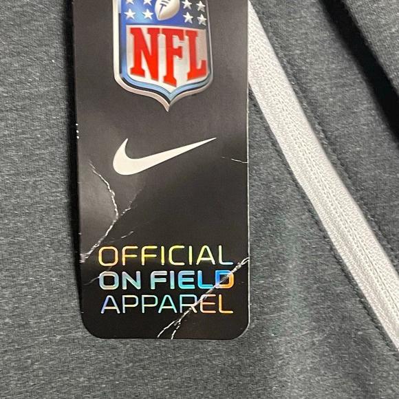 Nike Sweatshirt Adult Large Gray LA Rams Swoosh Dri Fit Full Zip NFL‎ Mens NWT - Picture 6 of 14